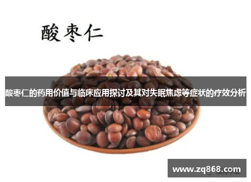 酸枣仁的药用价值与临床应用探讨及其对失眠焦虑等症状的疗效分析
